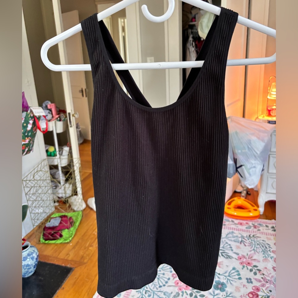 Black Ribbed Tank